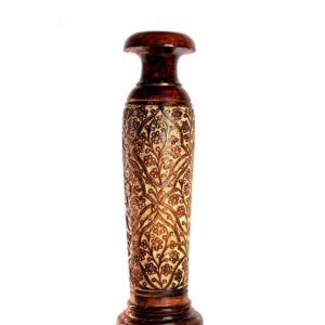 Wood Carved 20" flower Vase