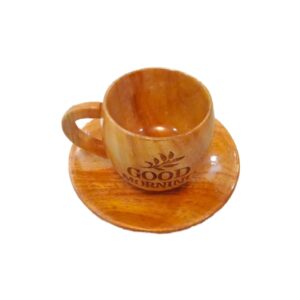Wooden tea/Coffee cup with plate